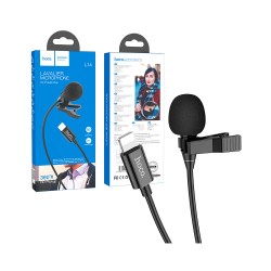 Hoco Microphone L14 Lavalier with Lightning Cable Black Hoco Microphone L14 Lavalier with Lightning Cable Black